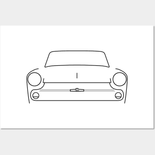 Austin Cambridge A60 classic car outline graphic (black) Posters and Art